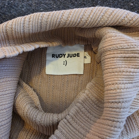 Rudy Jude Beige Ribbed Long Sleeve Top - Picture 5 of 7